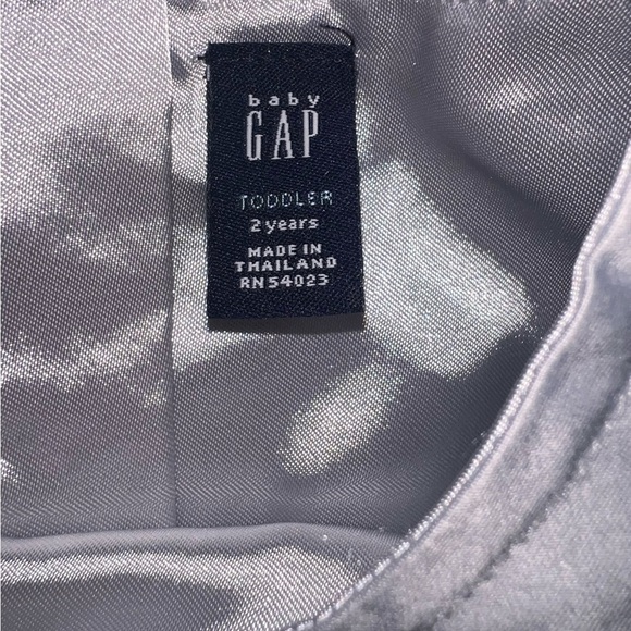 EUC Toddler Girls Gap Baby Metallic Silver Side Zip Sleeveless Pleated Dress 2T - Picture 7 of 7